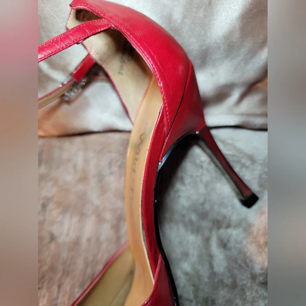 NEVER WORN Y2K VINTAGE WILD PAIR CINDY 18 60805 8800 ANKLE STRAP PUMPS CHROME - Picture 6 of 15